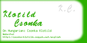 klotild csonka business card